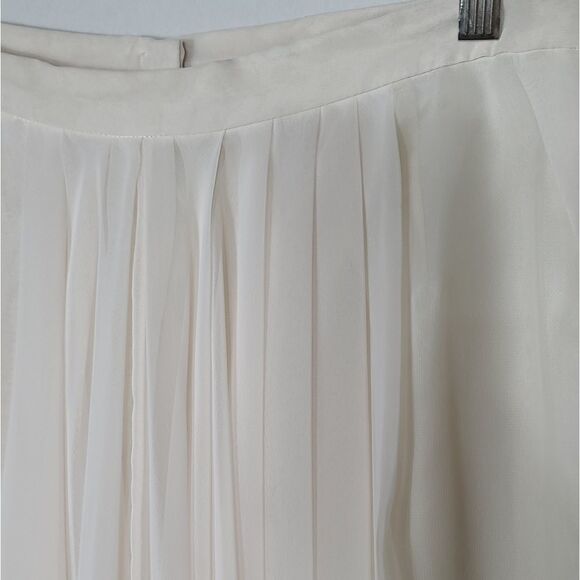 VICTOR Costa 1980's Vintage White Pleated Skirt - Picture 4 of 13